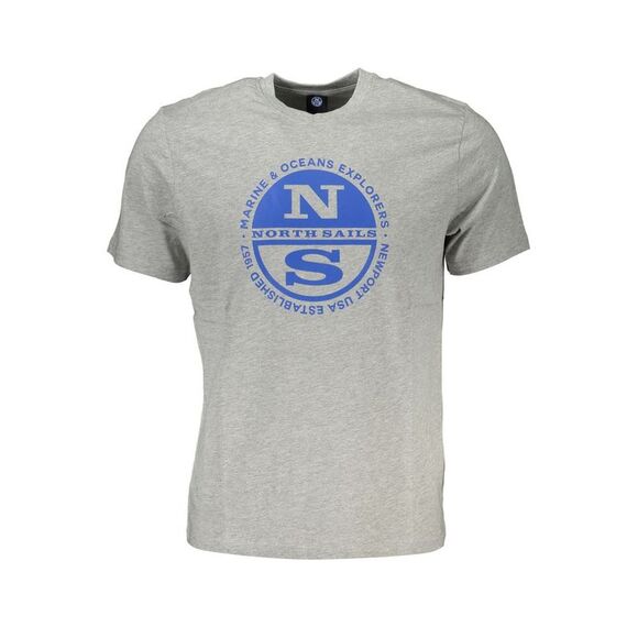 North Sails Gray Cotton Men's T-Shirt